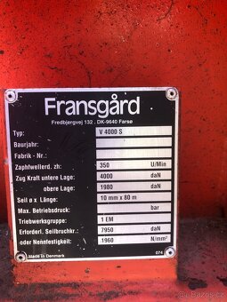 Naviják za traktor Fransgard V 4000 S .. - 8