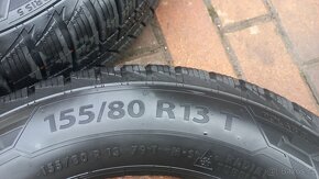 Prodám 4 nové zimní pneu 155/80/13, 155/80r13 t. - 8