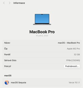 MacBook Pro 16” M2 Pro, 32GB RAM, 512GB SSD - 8