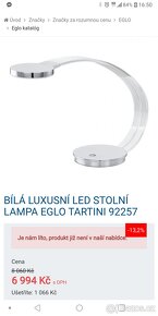 ART CHROMOVÁ LUXUSNÍ LED STOLNÍ LAMPA EGLO TARTINI 92257 - 8