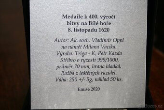 Stříbrná medaile ke 400.výr.bitvy na Bílé Hoře, 250 g. - 8