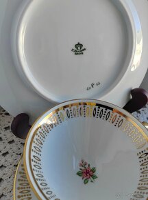 Elegantní porcelánová čajová sada/trio J. Kronester - 8