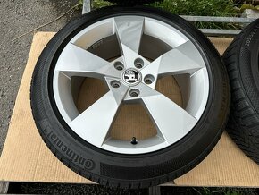 Zimní alu sada 5x112 r17 Škoda Denom TOP STAV - 8