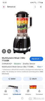 Multifunkční Mixér Sencor SBU 7730BK - 8