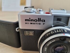 Minolta Hi-matic F, fotoaparát, analog, pouzdro - 8