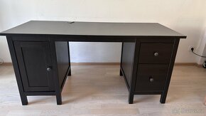 IKEA HEMNES kancelářský stůl - černý, výborný stav - 8