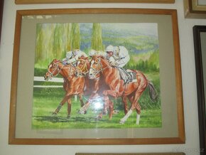 obrazy  -námět koně-olejomalba-akvarel - 8