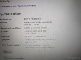 HP Core I5 (2x2,5Ghz),8gb,250gb SSD,Win10 pro, baterie 5h+ - 8