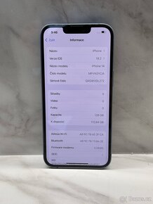 iPhone 14 128GB ✅ BATERIE 94% ZÁRUKA - 8