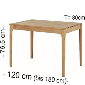 Velký rozkládací dubový stůl z masivu Germany - 120-180 cm - 8