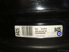 Plechové disky orig.Volkswagen 5x112 6,5jx16 et42 - 8