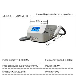 Laser na odstranění tetování - Picosecond - 8