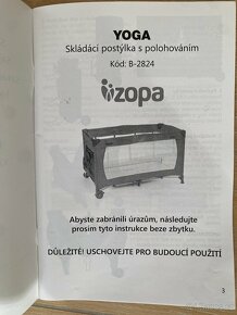 Cestovní postýlka ZOPA YOGA B-2824 - 8