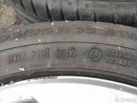 Sada kol 5x112 R16 origo AUDI, pěkné letní pneu 5-6,5mm - 8