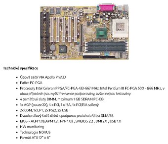 FIC FA13 (socket 370) + GPU + 32MB SDRAM. - 8