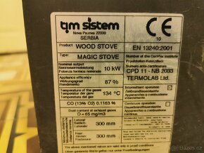 Krbová kamna Tim Sistem Magic Stove, 10kW - 8