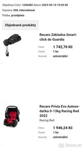 Autosedačka/vajíčko Recaro 0-13kg + Isofix základna - 8