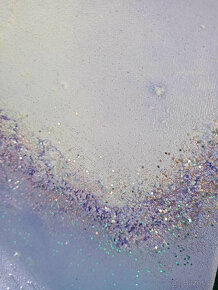 Ručně malovaný obraz Srdce, akrylové barvy, fialový - 8
