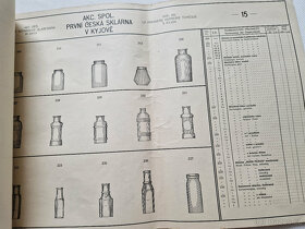 Starý vzorník katalog sklárna Kyjov Reich pivní a jiné láhve - 8