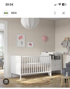 IKEA dětská postýlka + matrace a ochranný mantinel - 8