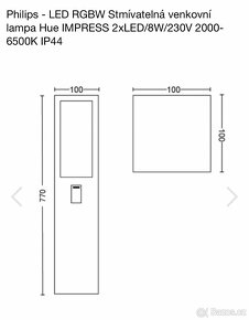 Philips - LED RGBW Stmívatelná venkovní lampa Hue IMPRESS - 8