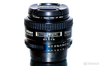 Nikon AF Nikkor 50mm 1,4D + UV filtr TOP STAV - 8