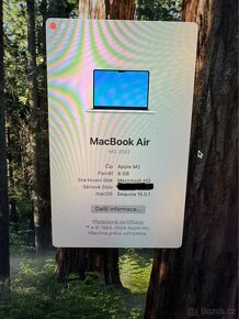 Apple MacBook Air 13,6" (2022) / M2 / 8GB / 512GB / stříbrný - 8