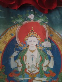 Velká tibetská thangka, thanka - originál obraz - 8