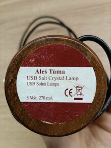 Solná lampa na USB kabel - mění barvy - 8