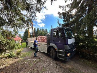 Šťípané suché palivové dřevo rovnané palety nebo sypané - 9