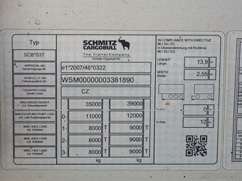 Schmitz SCB S3T,  LOW DECK, TŘÍSTRANNÁ SCHRNOVACÍ PLACHTA, P - 9