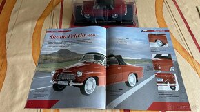 Škoda Felicia Cabrio 1959 červená Hachette 1/24+ časopis CZ - 9