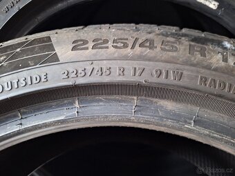 Prodám letní pneu 225/45/17 Pirelli a Continental - 9