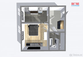 Prodej bytu 1+1, 36 m², OV, Most, ul. tř. Budovatelů - 9