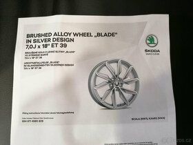 Nové orig alu disky Škoda Kamiq, Scala 7Jx18 5x100 4ks - 9