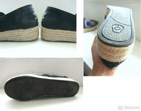 Černé nazouvací boty espadrilky zdobené 36.5 - 9