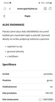 Prodám pánské zimní boty Snowmass velikost 45, jako nové. - 9