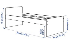 jako nový IKEA kvalitní rám postele 90x200 - 9