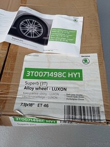 Fungl nové kusové al disky 16", 17", 18" originál Skoda - 9