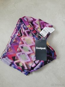 Desigual nový značkový šátek Ethnic Dye fialový s visačkou - 9