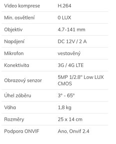 4G PTZ IP kamera secutek na místa bez el.proudu - 9