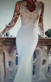 Nové svatební šaty - lehká slonová kost - 9
