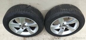 Originální Alu kola VW Passat 16" 5x112, zánovní letní pneu - 9