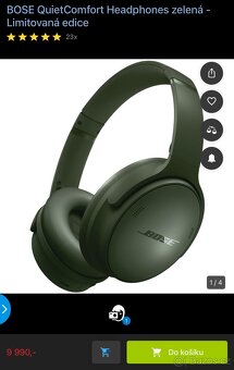 BOSE QuietComfort Headphones- limit. edice. Staré 2 měsíce - 9