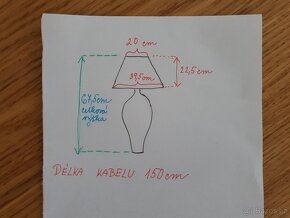 Designová skleněná lampa výška 68 cm - 9