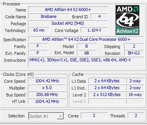 AMD X2 6000+ 2x3Ghz, 4 GB DDR2, MSI KN Neo V2 AM2 - 9