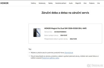 Honor Magic6 Pro 12GB/512GB ZÁNOVNÍ ZÁRUKA - 9