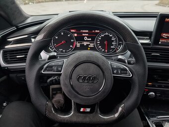 AUDI VOLANT CARBONOVY - zkoseny - karbon - perforovana koža - 9