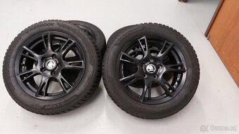 Alu kola 5x112 r16 škoda octavia zimní pneu - 9