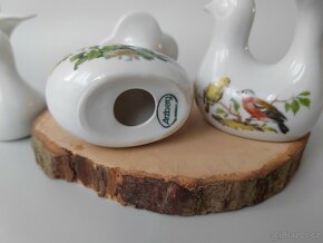 Krásná porcelánová minimalistická bílá figurka ptáčka/svícen - 9